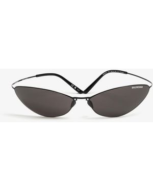Balenciaga Malibu Round Sunglasses - White