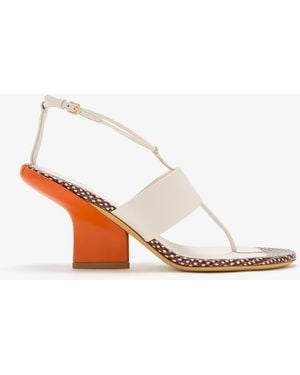 Dries Van Noten Sculptural Wedge Sandals - White