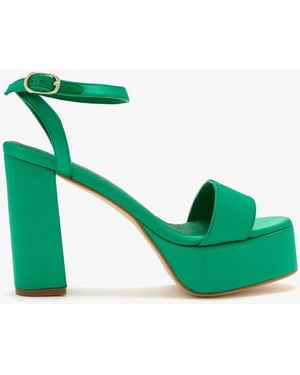 Andrea Gomez Becka Platform Sandals - Green