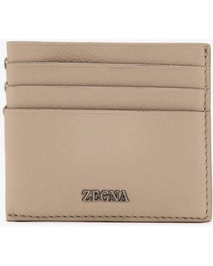 ZEGNA Secondskin Card Case - Natural