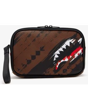 Sprayground Smeared Grunge Toiletry Brick - Brown