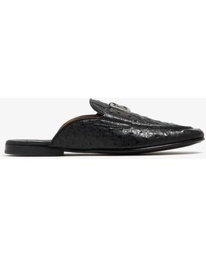 【関税＆送料込み】Dolce & Gabbana Black Leather Slippers Goatskin slippers in Black for Men | Dolce&Gabbana® US