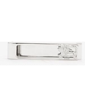 Burberry Rider Tie Bar - White