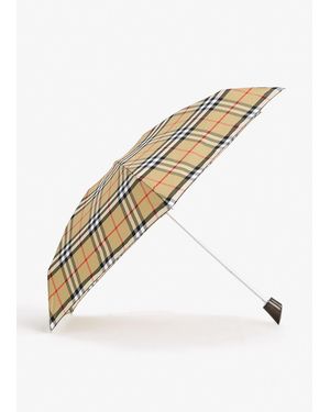 Burberry Check Folding Umbrella - White
