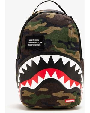Sprayground Shark Central Camo Dlxs Backpack - Black