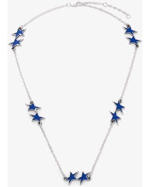 Twojeys Enameled Icon Necklace - Blue