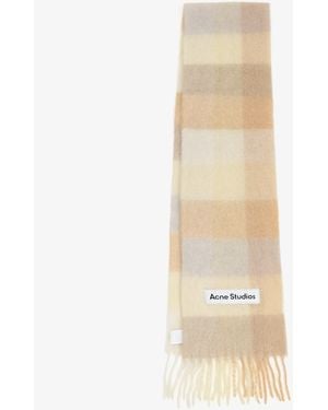 Acne Studios Wool Mohair Narrow Scarf - White