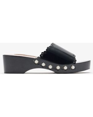 Simone Rocha Scalloped Wooden Clogs - White