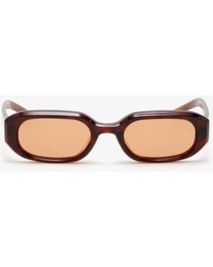 Off Broadway Skinny Cigarette Sunglasses - Brown