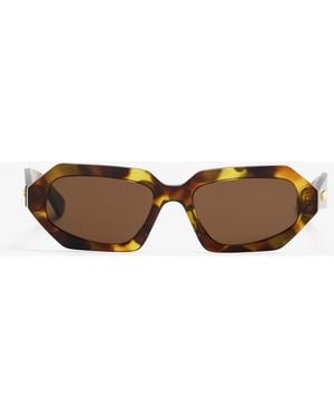 Bottega Veneta Classic Oval Sunglasses - White