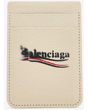 Balenciaga Cash Iphone Magnet Cardholder - Natural