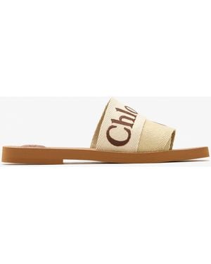 Chloé Woody Flat Sandals - White
