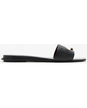 Tory Burch Pierced Slide Sandals - White