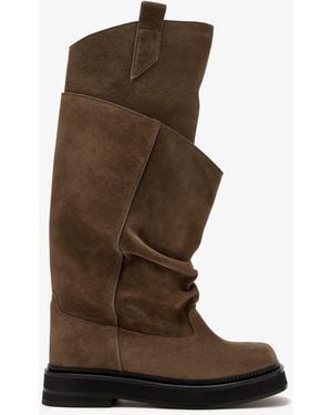 The Attico Robin Passeggiata Combat Boots - Brown