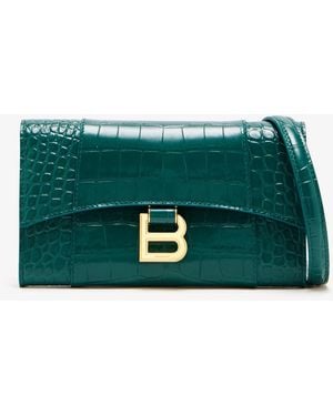 Balenciaga Hourglass Chain Wallet - Green