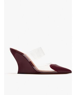Alaïa Le Cœur Wedge Mules - Purple