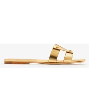 Veronica Beard Via Slide Sandals - Metallic
