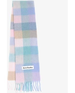 Acne Studios Wool Mohair Narrow Scarf - White
