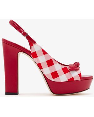 Jimmy Choo Ziva 120 Platform Sandals - Red