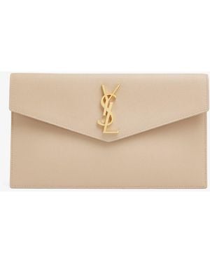 Saint Laurent Uptown Pouch - Natural