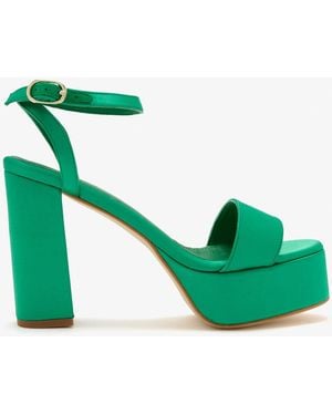 Andrea Gomez Becka Platform Sandals - Green