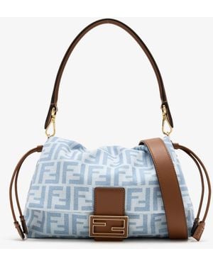 Fendi Mamma Baguette Medium Bag - Blue