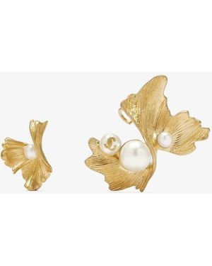 Jimmy Choo Wave Pearl Earrings - Metallic