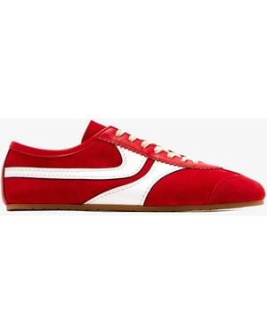 Dries Van Noten Dustin Suede Sneakers - Red