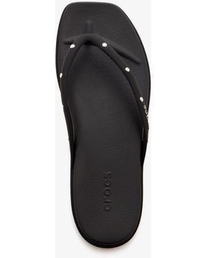 Crocs™ Miami Studded Flip Flops - Black