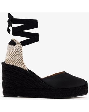 Luna Maria Wedge Espadrilles - Black