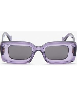 Loewe Anagram Rectangular Sunglasses - Purple