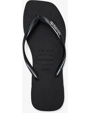 Havaianas Slim Square Flip Flops - Black