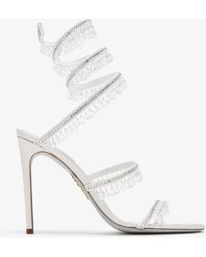 Rene Caovilla Chandelier Crystal Sandals - White