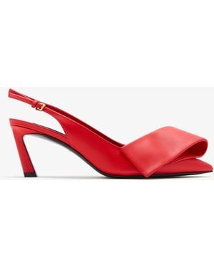 Givenchy Twisted Ribbon Slingback Pumps - Red