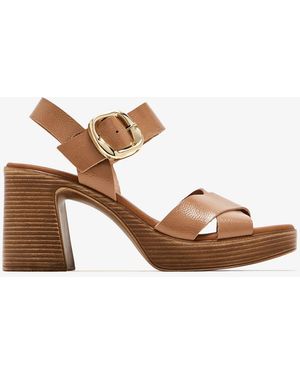 Luna Ines Platform Sandals - Brown