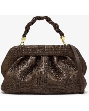 THEMOIRÈ Bios Straw Clutch - Brown
