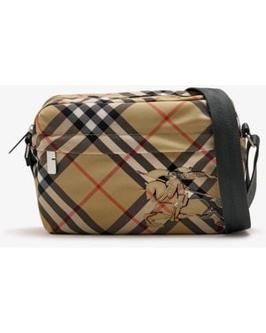 Burberry Small Check Crossbody Bag - Natural