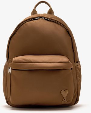 Ami Paris Marcel Backpack - Brown