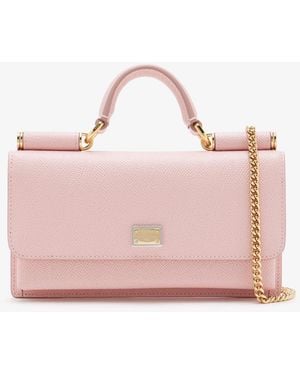 Dolce & Gabbana Dauphine Calfskin Phone Bag - Pink