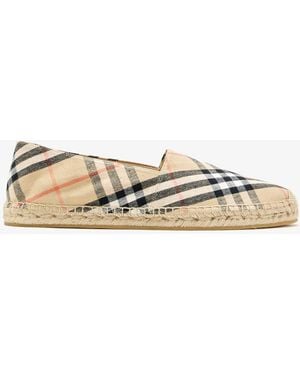 Burberry Check Espadrilles - Natural