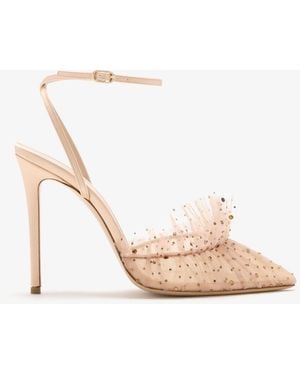 Andrea Wazen Franca Sparkle 105 Pumps - White