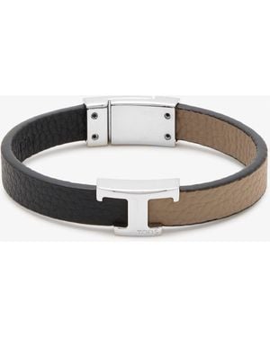 Tod's T Timeless Leather Bracelet - White