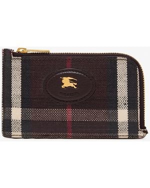 Burberry Highlands Zip Card Case - White
