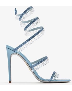 Rene Caovilla Chandelier Crystal Sandals - Blue