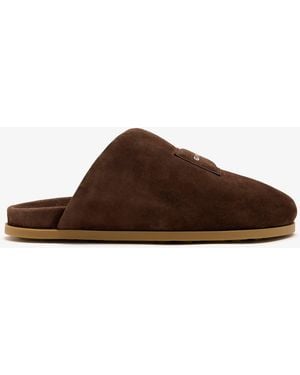 Givenchy Label Slippers - Brown