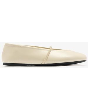 Miu Miu Nappa Leather Ballerinas - White