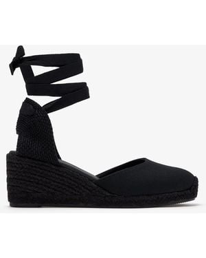 Luna Carmen Wedge Espadrilles - Black