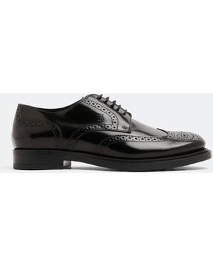 Tod's Leather Lace-Up Shoes - Black
