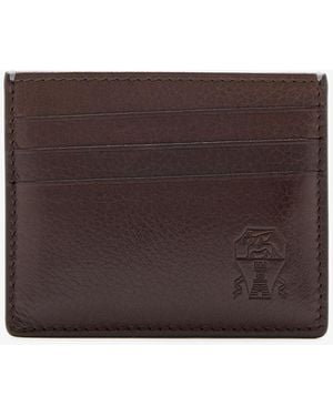 Brunello Cucinelli Embossed Cardholder - Brown