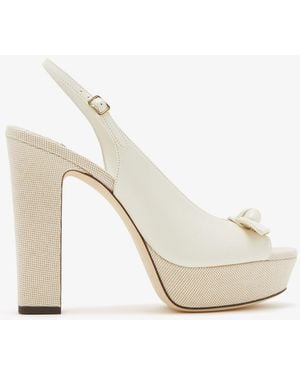 Jimmy Choo Ziva 120 Platform Sandalas - Natural